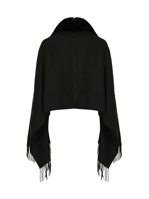 Stola in maglia con collo faux fur Nero BLUGIRL | PF5016 T030022222